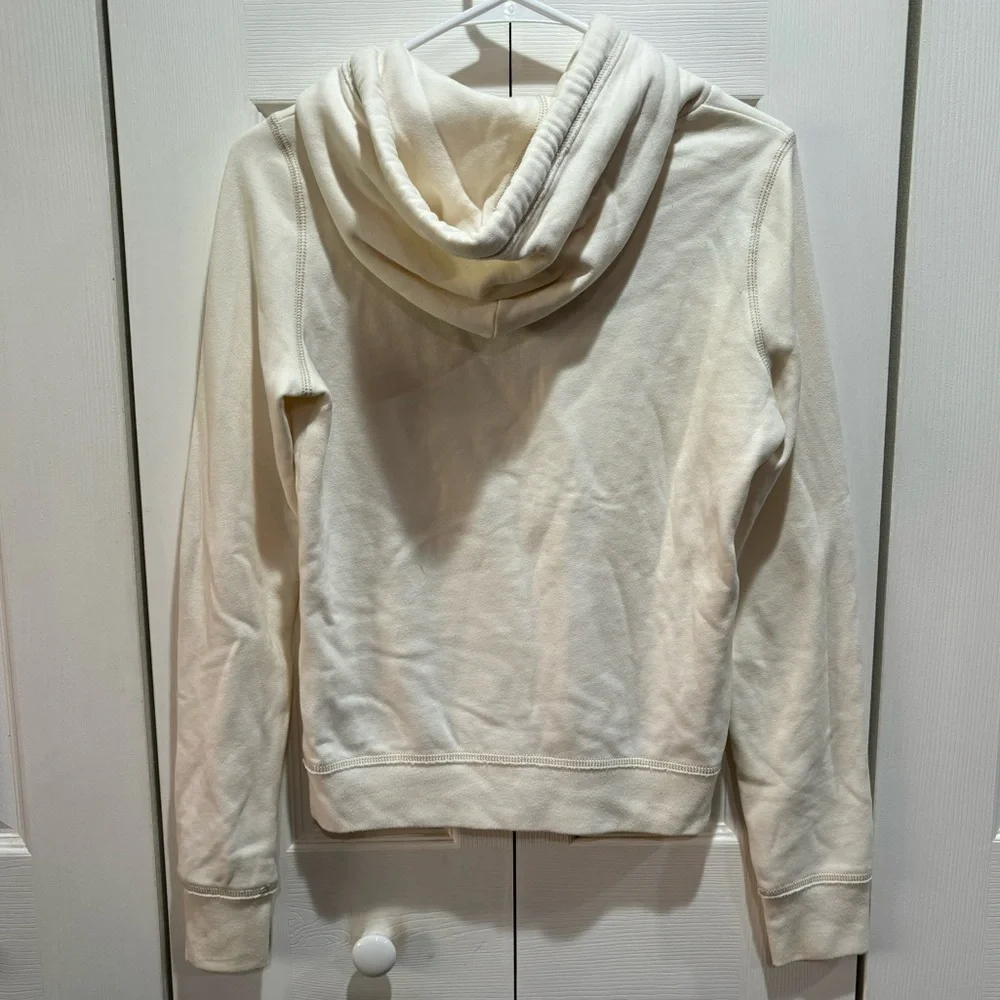 HOLLISTER Women’s Vintage Hooded Hoodie Drawstring Sweatshirt - white, size M - Picture 4 of 4